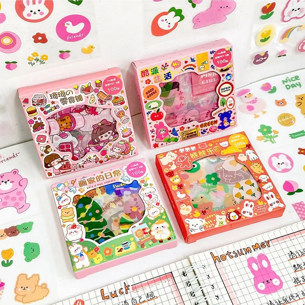 

Diary Notebook Scrapbooking DIY Journal Sticker Boxed Goo Card Guka Sticker Set Adhesive Journaling Sticker Decorative Stickers