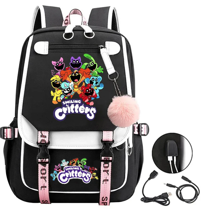 

Fashion Backpack Smiling Critters College School Bags High Capacity Anti-theft Trendy Laptop Backpacks Students Travel Bookbag