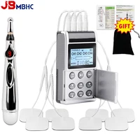 15 Modes EMS Electric Muscle Stimulator 20 Levels TENS Physiotherapy Pulse Full Body Massager Machine Pain Relief + Meridian Pen 1