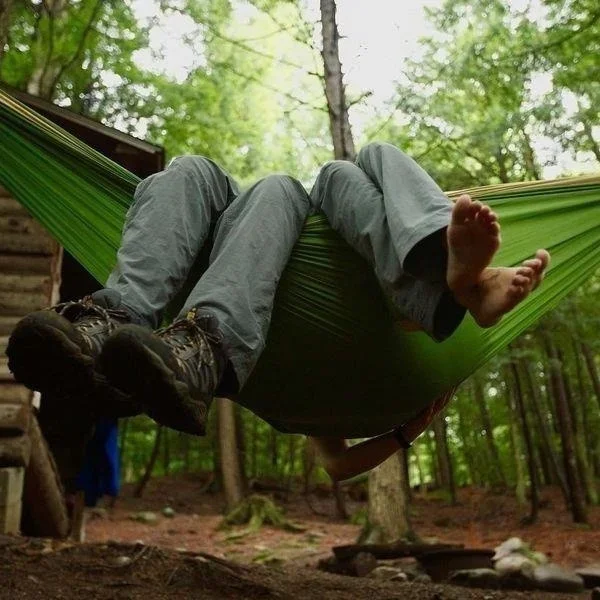 Single Person Portable Outdoor Camping Hammock With Nylon Color Matching Hammock High Strength Parachute Fabric Hanging Bed 6