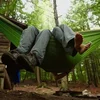 Single Person Portable Outdoor Camping Hammock With Nylon Color Matching Hammock High Strength Parachute Fabric Hanging Bed 6