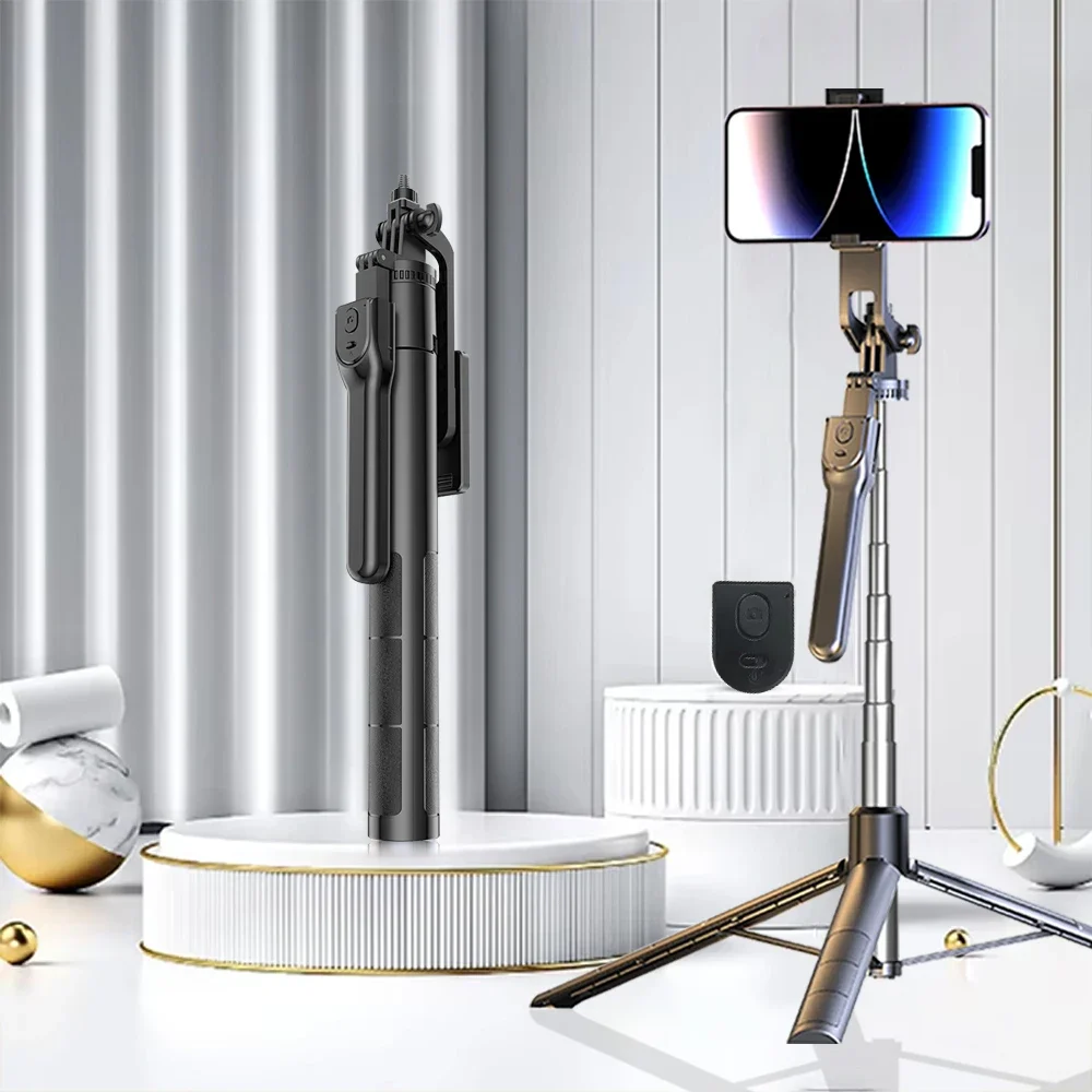 Scalable Multifunctional Outdoor Live streaming Stand Pan Tilt Zoom Compatible with various Smart Camera Devices 1.7m