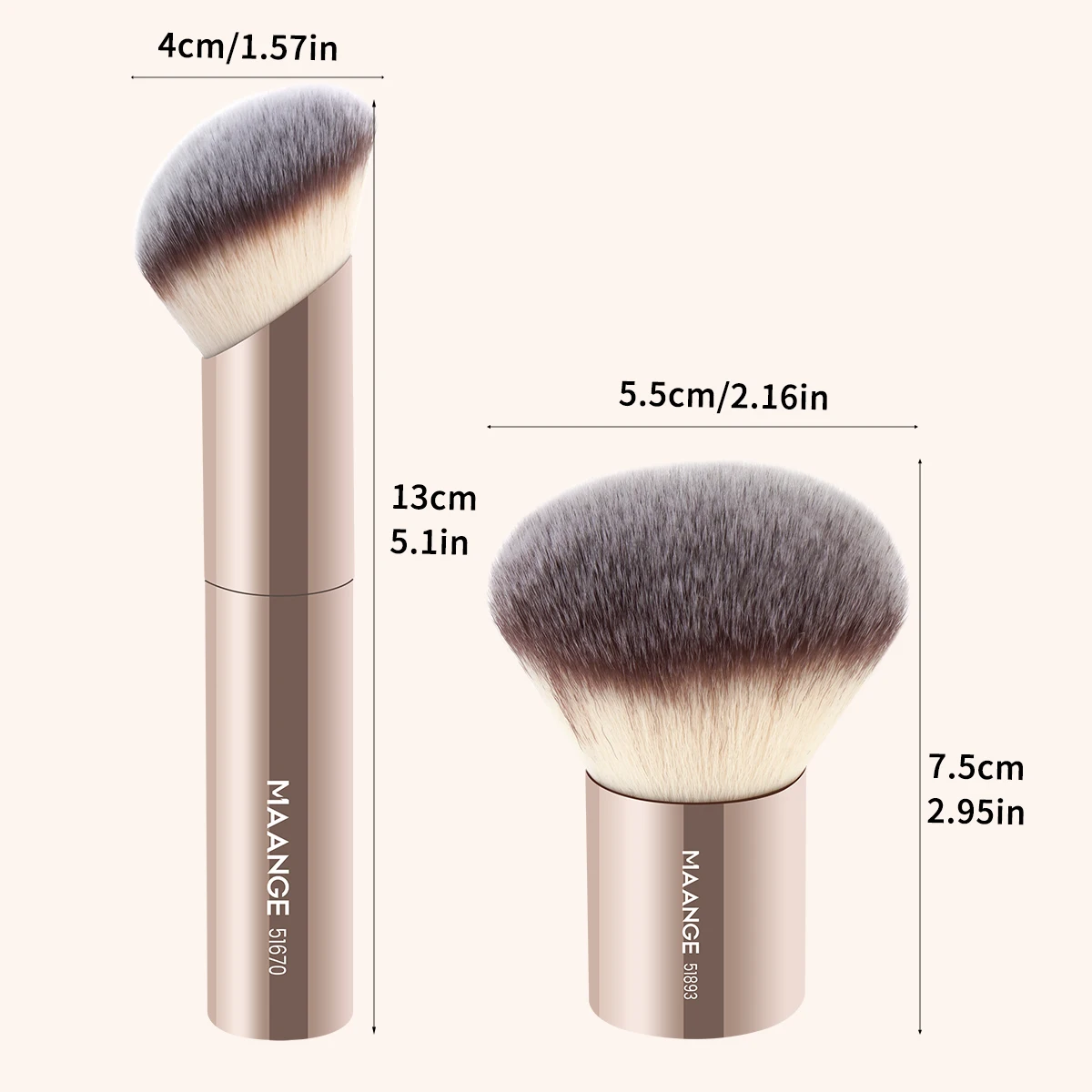 Synthetic Hair Makeup Brush Set for Liquid Powder Blending