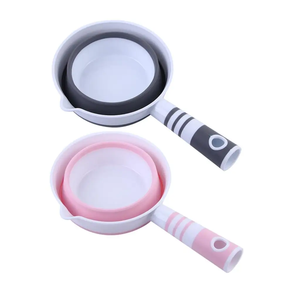 Plastic Water Ladle Multifunction Foldable Silicone Collapsible Bath Spoon Water Scoop Dipper Water Ladle