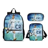 Cartoon C-CR7 Football-Stars Child Backpack,Shoulder Bags,Pencil Bags for 4-8 Years Old Anime School Bags for Boy Girl Best Gift 1