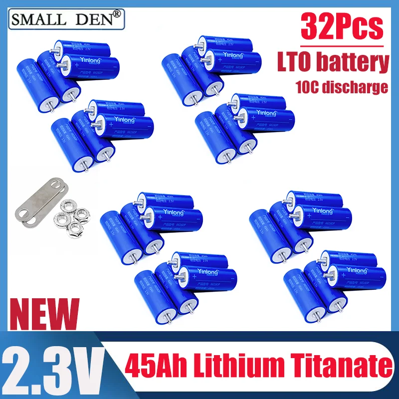 

Real Capacity 32pcs 66160 2.3V LTO Battery 2.3v 45AH Lithium Titanate Rechargeable Batteries 10C Discharged Power Cells Battery