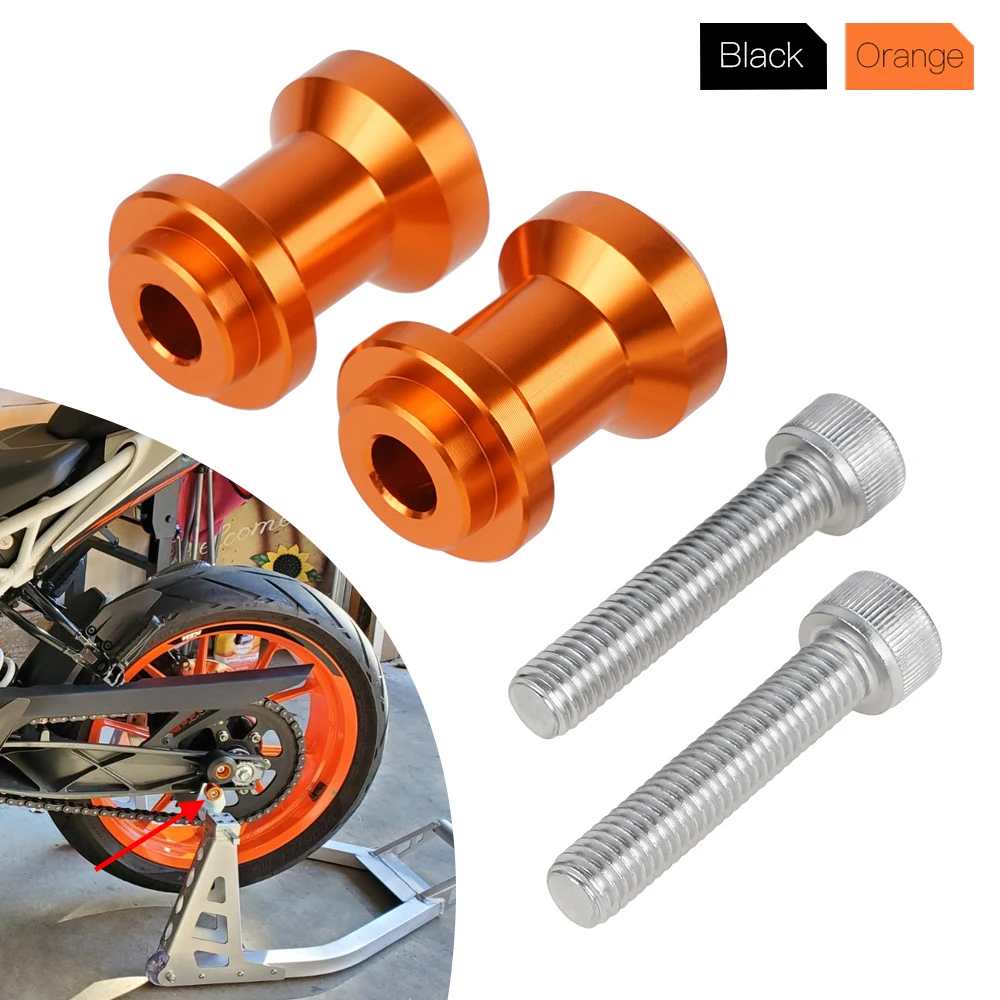 

Motorcycle M10xP1.5 Swingarm Spools Rear Stand Sliders for KTM 690 Duke 690 SMC 08-18 690 SMC R 690 Enduro R 2019-2021 2022 2023