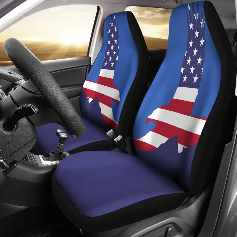 

Soaring American Eagle Car Seat Covers-Car Accessories, American Eagle, Flag, Patriotic, Gift for Her, Custom Seat Covers, Custo