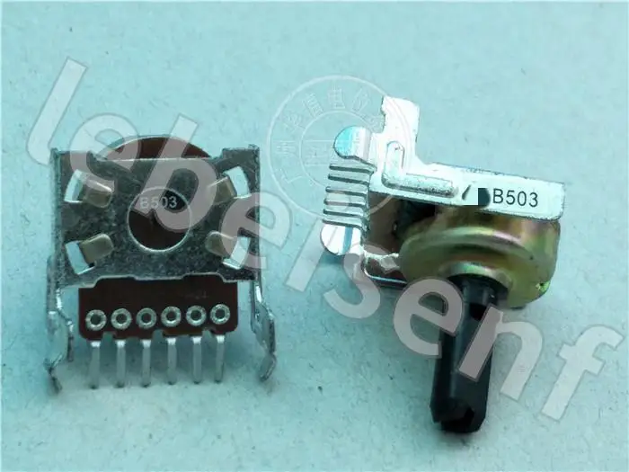 

4 шт., горизонтальный двойной потенциометр 161 типа B50K/длина ручки 15 мм f/6 футов