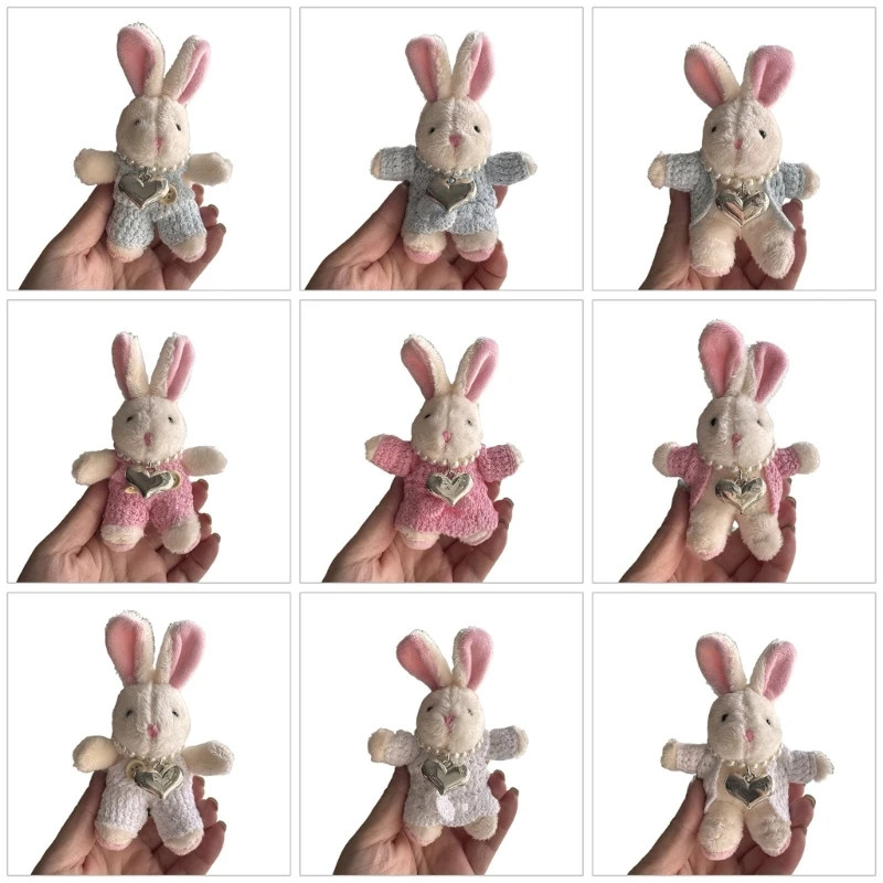 

Fast Reach Comfortable Rabbit Pendant Keychain Backpack Handbag Decoration Portable Accessory for Animal Enthusiasts