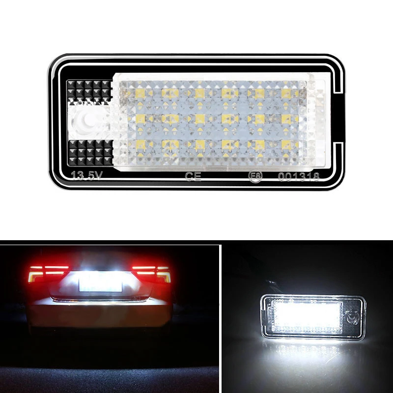 

1/2pcs 18 LED License Number Plate Light Lamp For A3 S3 A4 S4 B6 A6 S6 A8 S8 Q7 Car Lamp DIY Accessories