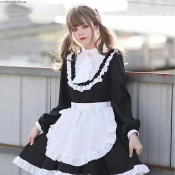 2025 Carnival Dress Medieval Dress Maid Cosplay Costume Green Lolita Red Anime Outfit Women European Clothing