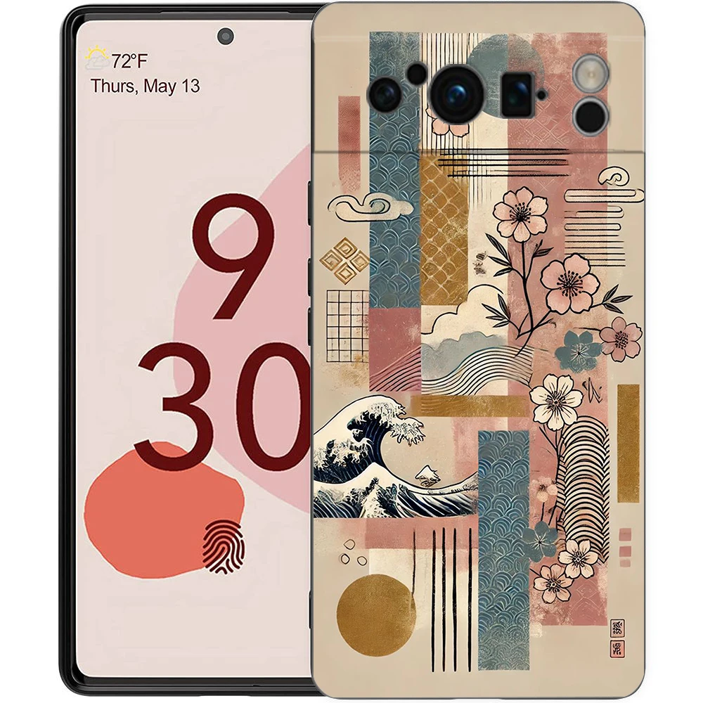 Japan Travel Series Black Soft Luxury TPU Phone Case Cover