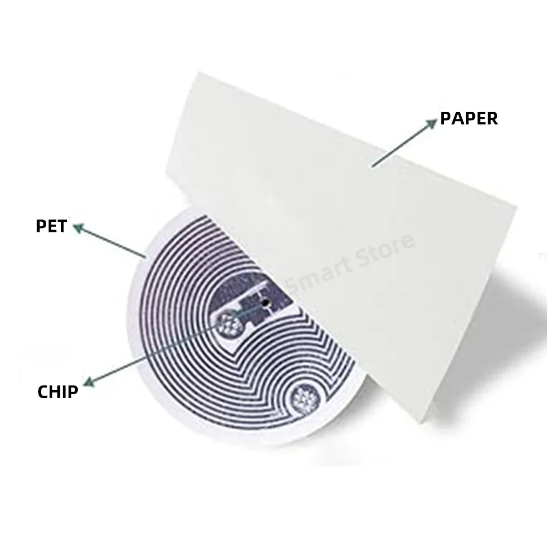 10pcs/ 50pcs /100pcs Ntag215 NFC Tag 13.56MHz ISO14443A Sticker Ntag 215 Phone Available RFID Adhesive Label RFID Tags Stickers 5