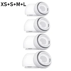 Premium Silicone Replacement Eartips for Noise - Isolating Earbuds (White - Mixed Size)
