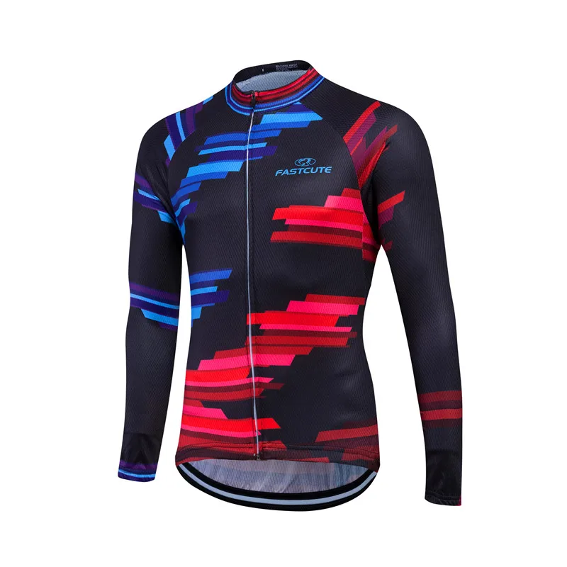 Men's Cycling Jersey Spring Fall Breathable Long Sleeve Men's Cycling Clothing MTB Road UV Protection Shirt