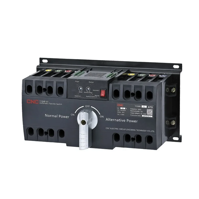 

YCQ6B Model 2P 3P ATS 63A dual power automatic transfer switch ats model