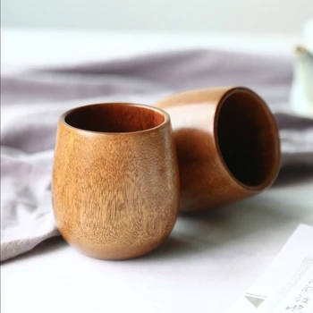 Wooden Tea Cups Natural Solid Wooden Tea Cup Wooden Tea Cups Coffee Mugs Beer Tea Coffee Milk Water Cup Kitchen Bar Drinkware 1
