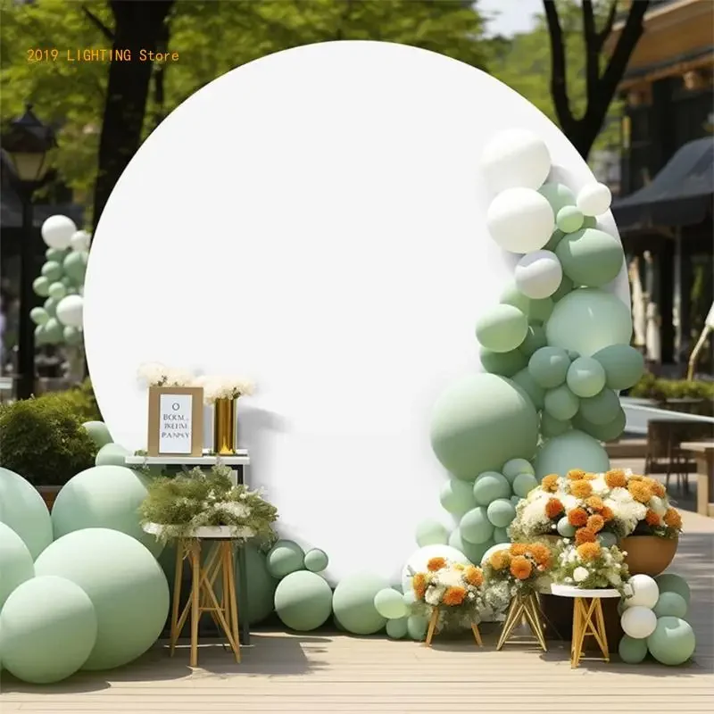 Circle Backdrop Cover for Weddings and Parties Balloon Arch Stand Cover with Secure Buckle Attachments Party Decoration