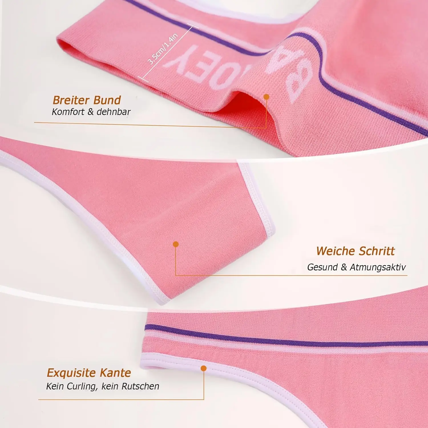 String Thong Women's Underwear Seamless Thongs Sports Waistband Thongs Set Soft Stretch Hipster Seamless Strings Underwear Women