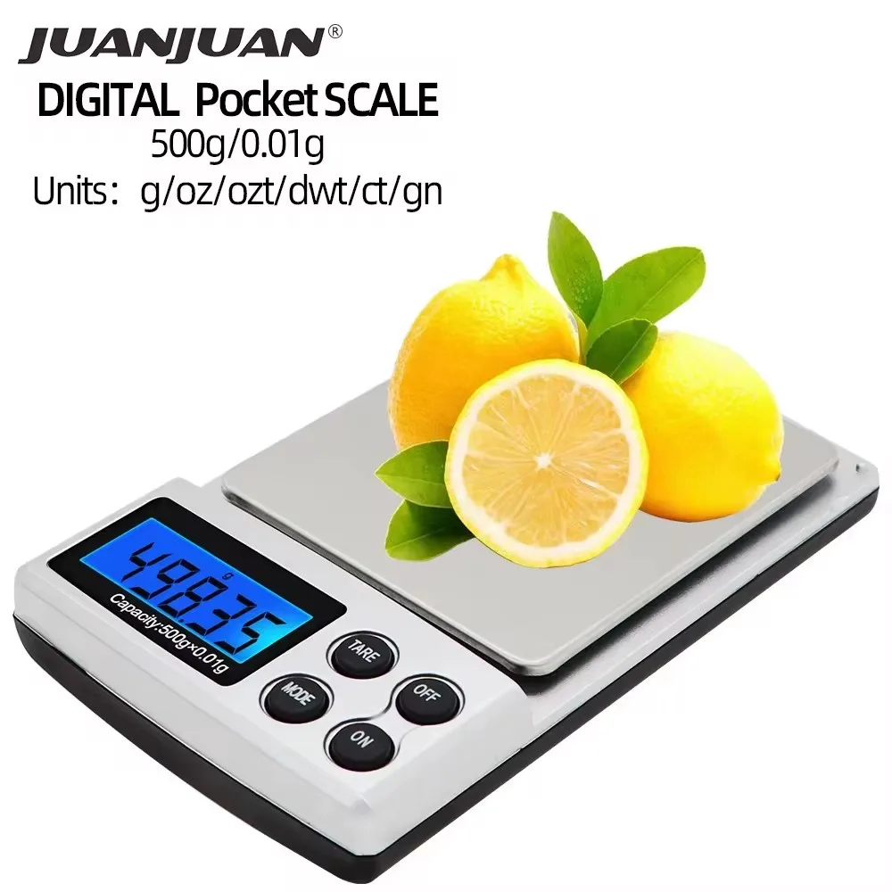 Mini Electronic Jewelry Scale Digital 500g 1000g Kitchen Scales BackLight