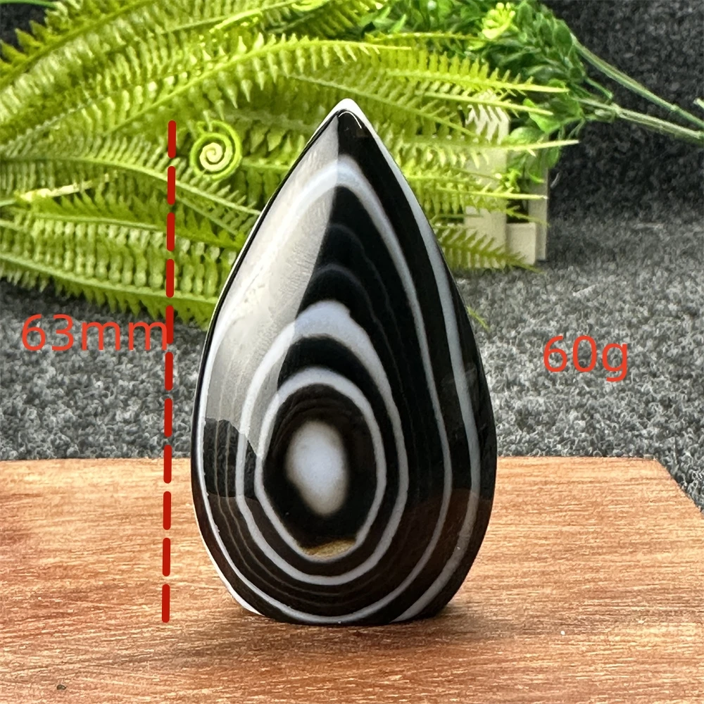 Natural Gemstone Black Onyx Stripe Free Form Torch Healing Reiki Feng Shui Prayer to Warp Off Evil Meditation Spiritual Energy H