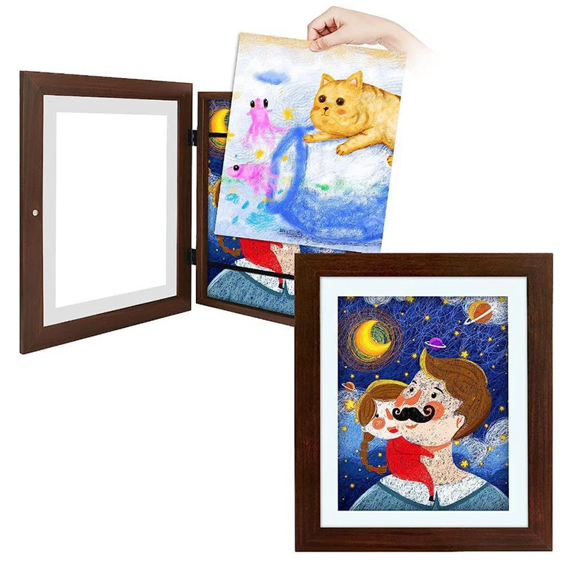 Wooden Flip top Storage Picture Frames Children Photo Frames