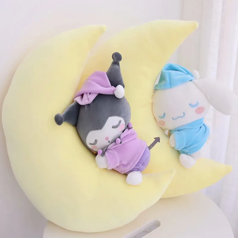 

Милая Sanrio Goodnight Moon My Melody Cinnamoroll плюшевая игрушка милая аниме периферийная детская сопровождающая кукла для детского дня рождения