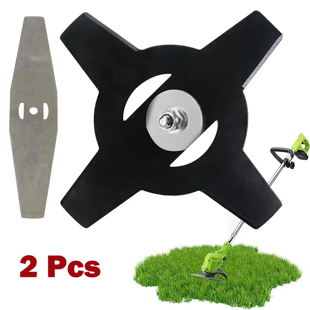 Metal Grass Trimmer Blade Lawn Mower Head Saw Blades Garden Power Tools BrushCutter Spare Parts 2pcs grass trimmer head grass trimmer lawn mower trimmer blade brush cutter accessories grass trimmer blade mower accessories
