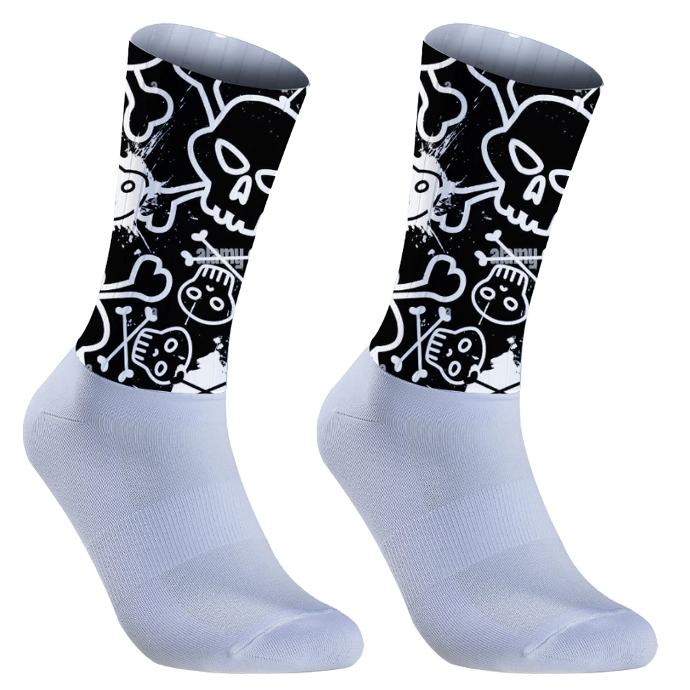 Skull pattern Sport Socks Unisex Cycling Socks Men Outdoor Sports Bike Footwear for Road Bike sports socks cycling socks fitness sports socks sport socks