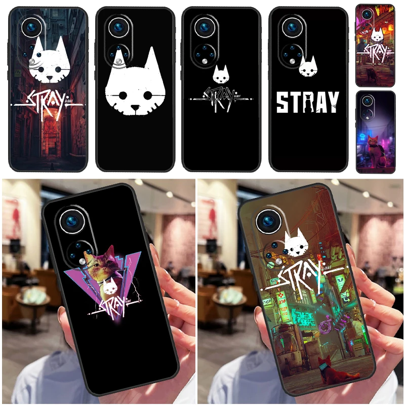 Stray Game Cat Adventure Case For Huawei P30 Lite P40 P20 P50 Mate 50 Pro P Smart Nova 5T Honor X8 X9 50 70 Cover