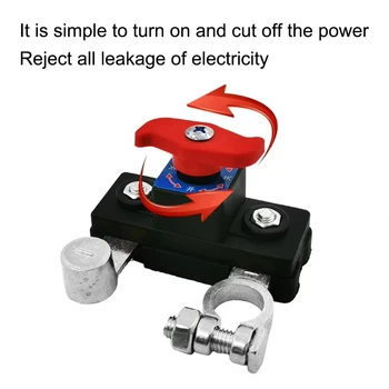 Car Battery Cut Off Switch Disconnect Automatic Circuit Breaker Anti-Power Off Leakage Protector Universal Auto Parts 12V/24V ﻿ 1