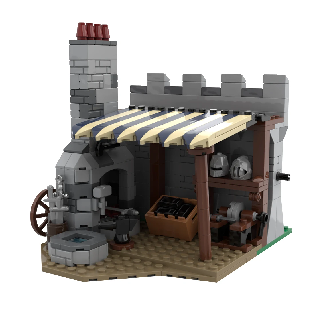 

Authorized MOC-83224 Medieval Modular Blacksmith Medieval Themed Design Moc Set For Entry-Level Designers - by bricks_fan_uy