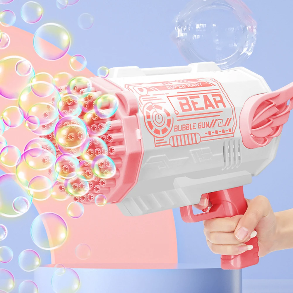 80 Hole Automatic Bubble Gun Electric Soap Bubble Blower Machine Children s Creative Outdoor Game Wedding