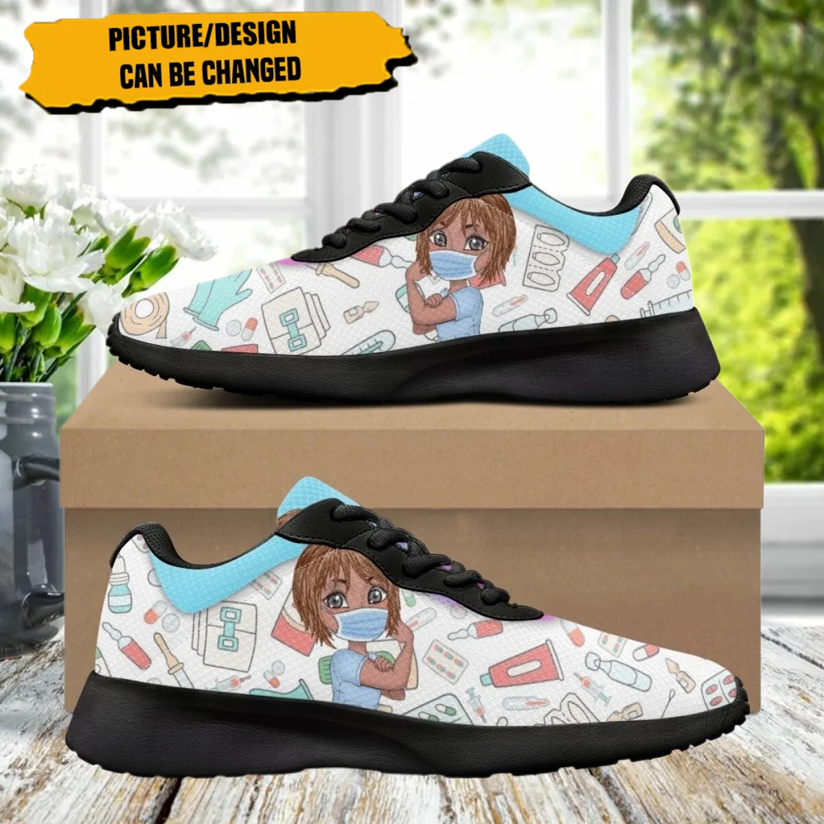 Fashion EMT EMS Paramedics Print Durable Breathable Soft Women Casual Shoes Cozy Shock Absorbing Non-slip Ladies Sneaker Outdoor