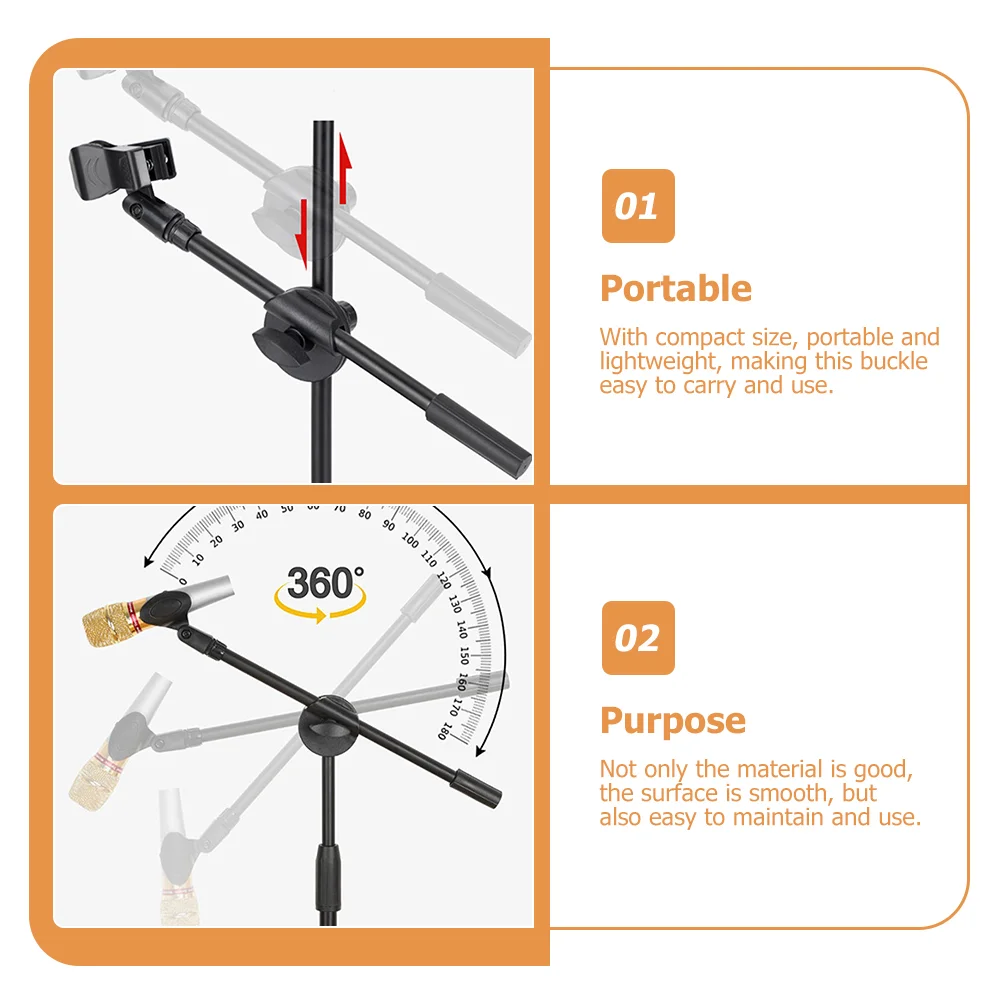 Microphone Stand Tripod for Camera Universal Microphone Arm Clips Adjustable Bracket Clamps