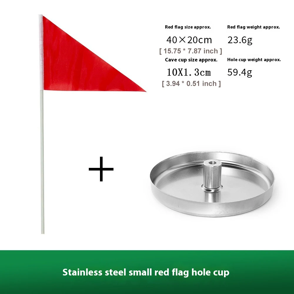 Golf stainless steel hole cup with Little Red Flag golf supplies golf metal green hole cup xy1012 6