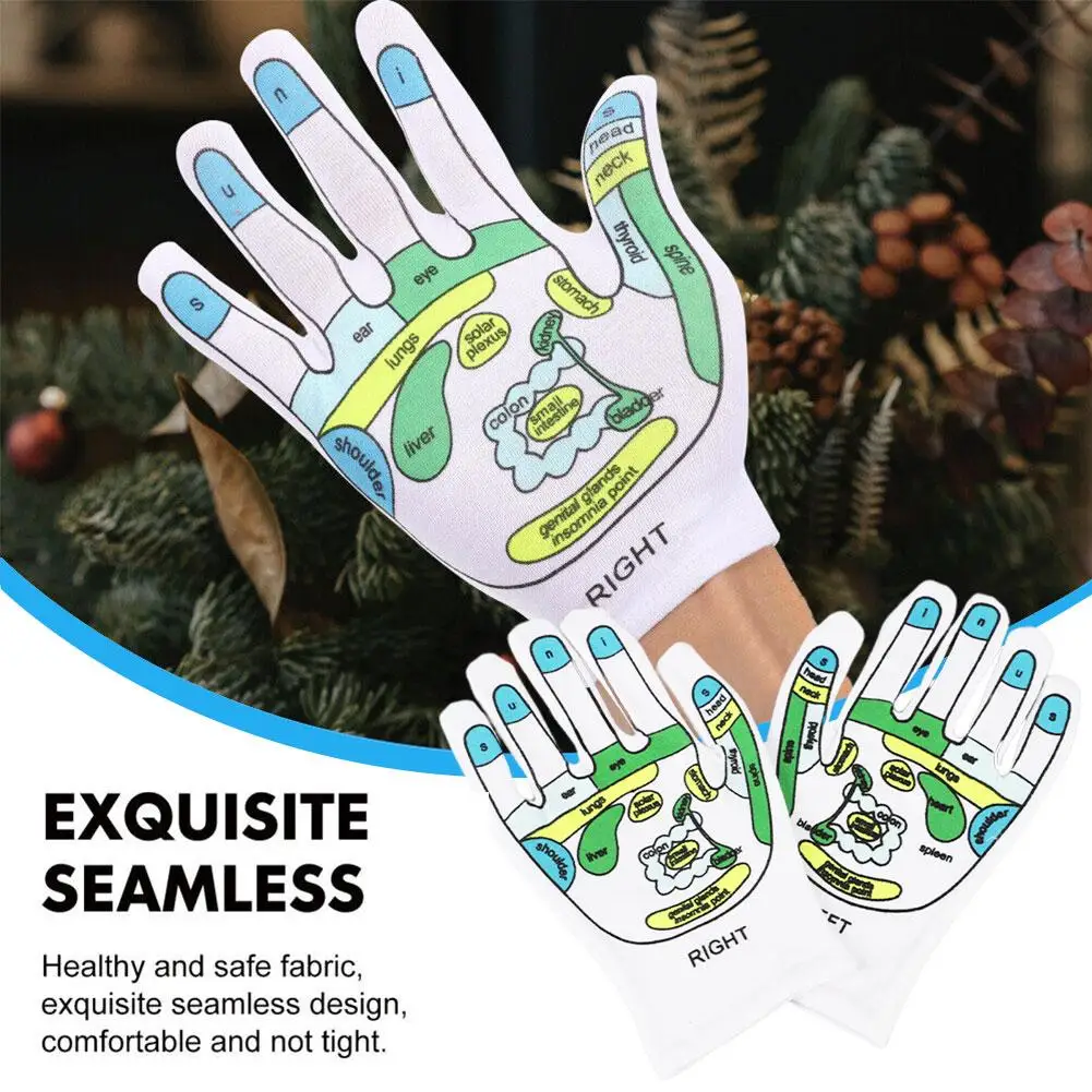 

Рефлексологические перчатки для акупрессуры, массажные перчатки с точечным массажером, раздельные перчатки для спа, рефлексологические ручные инструменты для пальцев Q8R9