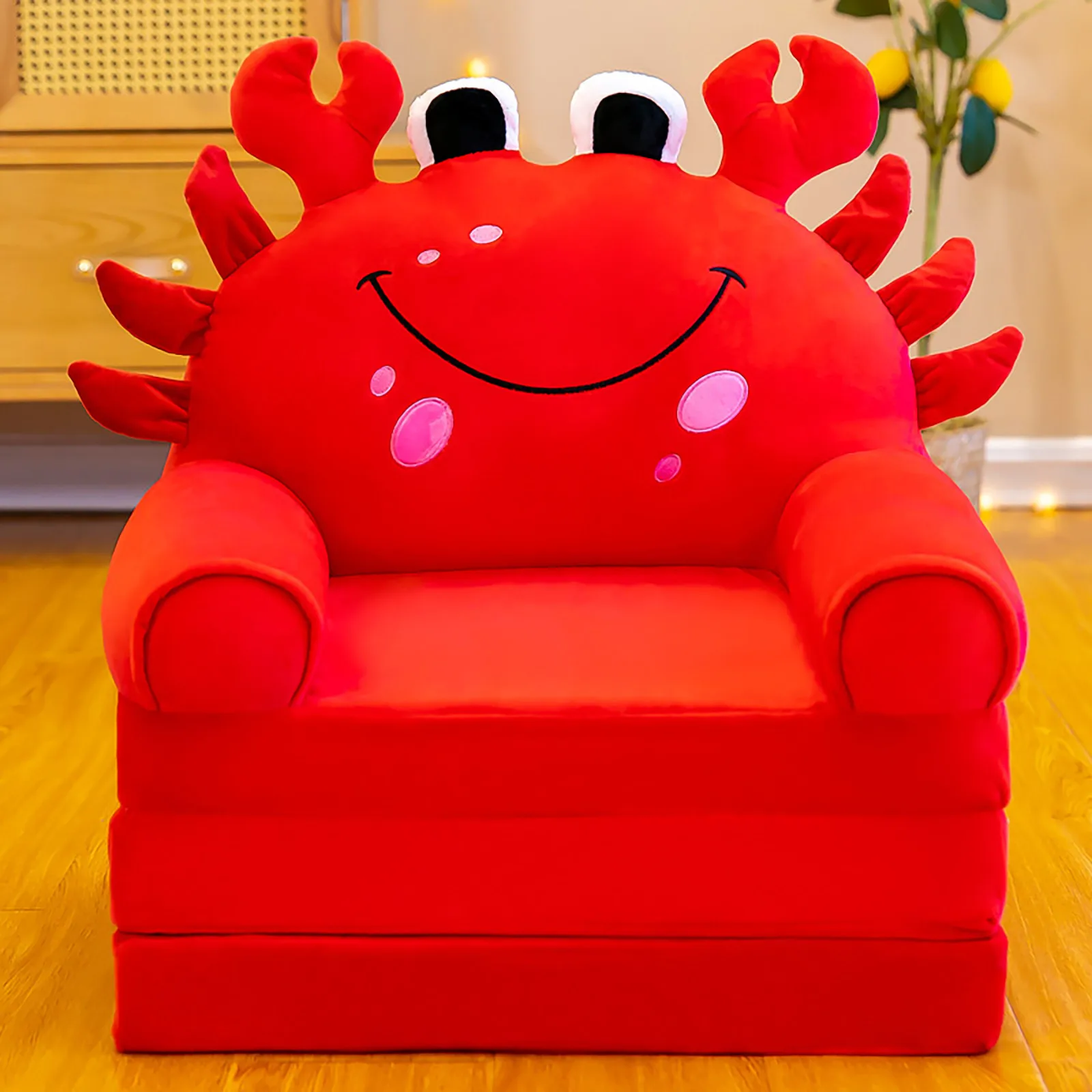 H Foldable Kids Sofa Backrest Armchair 2 In 1 Foldable Children Sofa Cute Cartoon Lazy Sofa Children Flip Open Seat Cushion 4