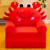 H Foldable Kids Sofa Backrest Armchair 2 In 1 Foldable Children Sofa Cute Cartoon Lazy Sofa Children Flip Open Seat Cushion 4