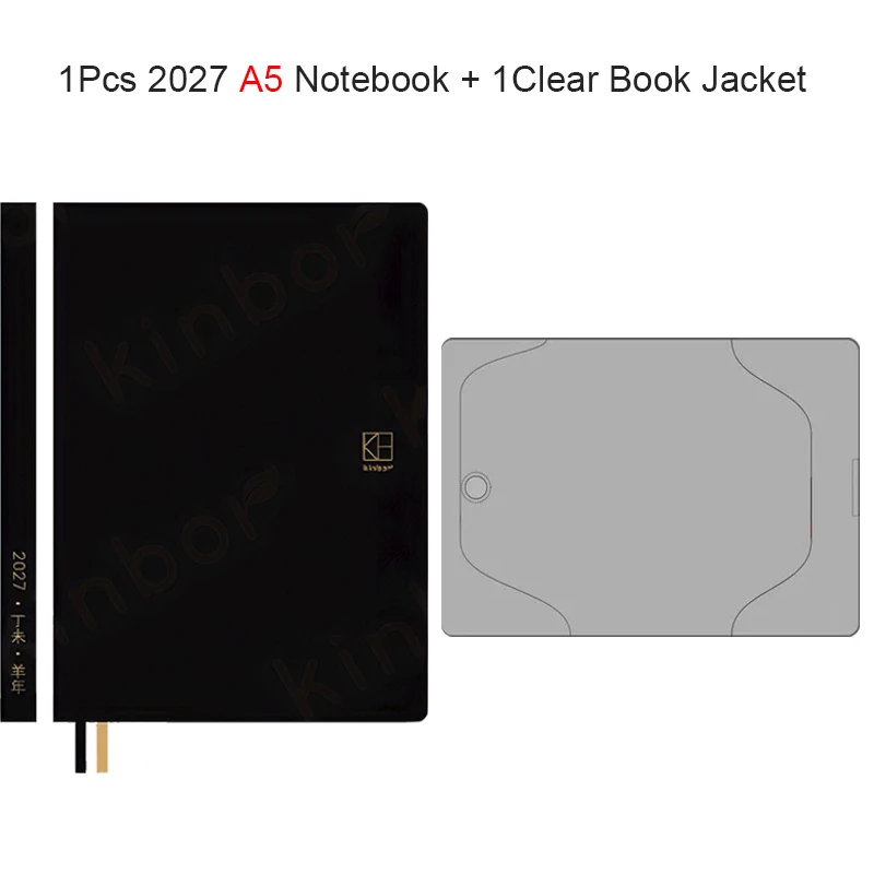Premium Kinbor Soft Cover Journal Planner - Daily Agenda & Habit Tracker Gift