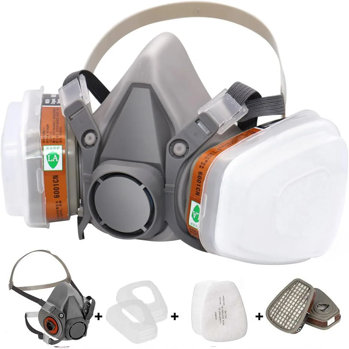 Respirateur intégral réutilisable 6200, masque de pulvérisation pour pulvérisation, peinture, polissage chimique, soudage, travail du bois, Protection des travaux
