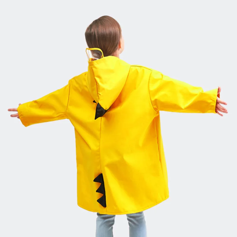 Raincoat Poncho Outdoor Student Dinosaur Polyester Waterproof Cartoon Boys Girls