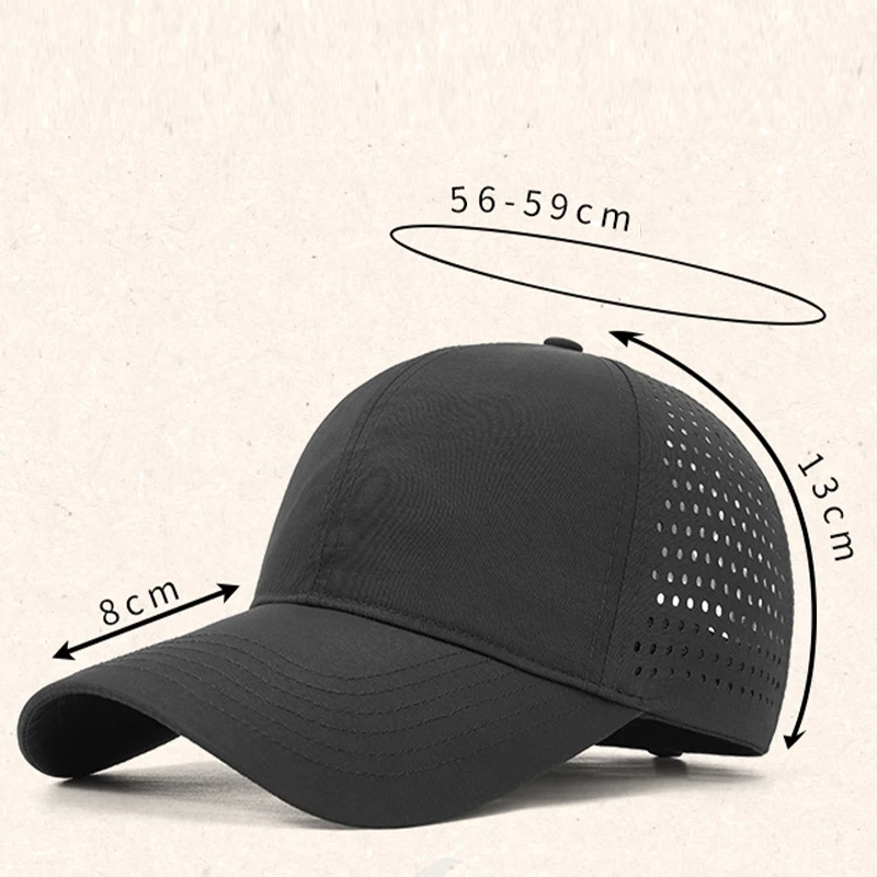 2023 New Adjustable Quick Dry Running Baseball Cap Summer Breathe Mesh Tennis Cap Men Sport Fashion Outdoor Visor Hat Women