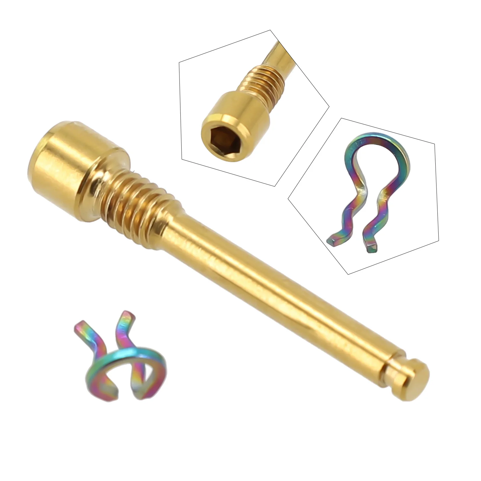 Fahrrad-Hydraulische Scheibenbremsbelag Bolzen Titanlegierung Pin Einsatz Bremssattel Schraube Retainer Pin Für Shimano XTR Ultegra M985/R8070 – Detail 16