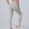 Pantalons de yoga taille haute sans couture avec ceinture en V et design rehausseur de fesses, leggings de fitness pour l'entraînement