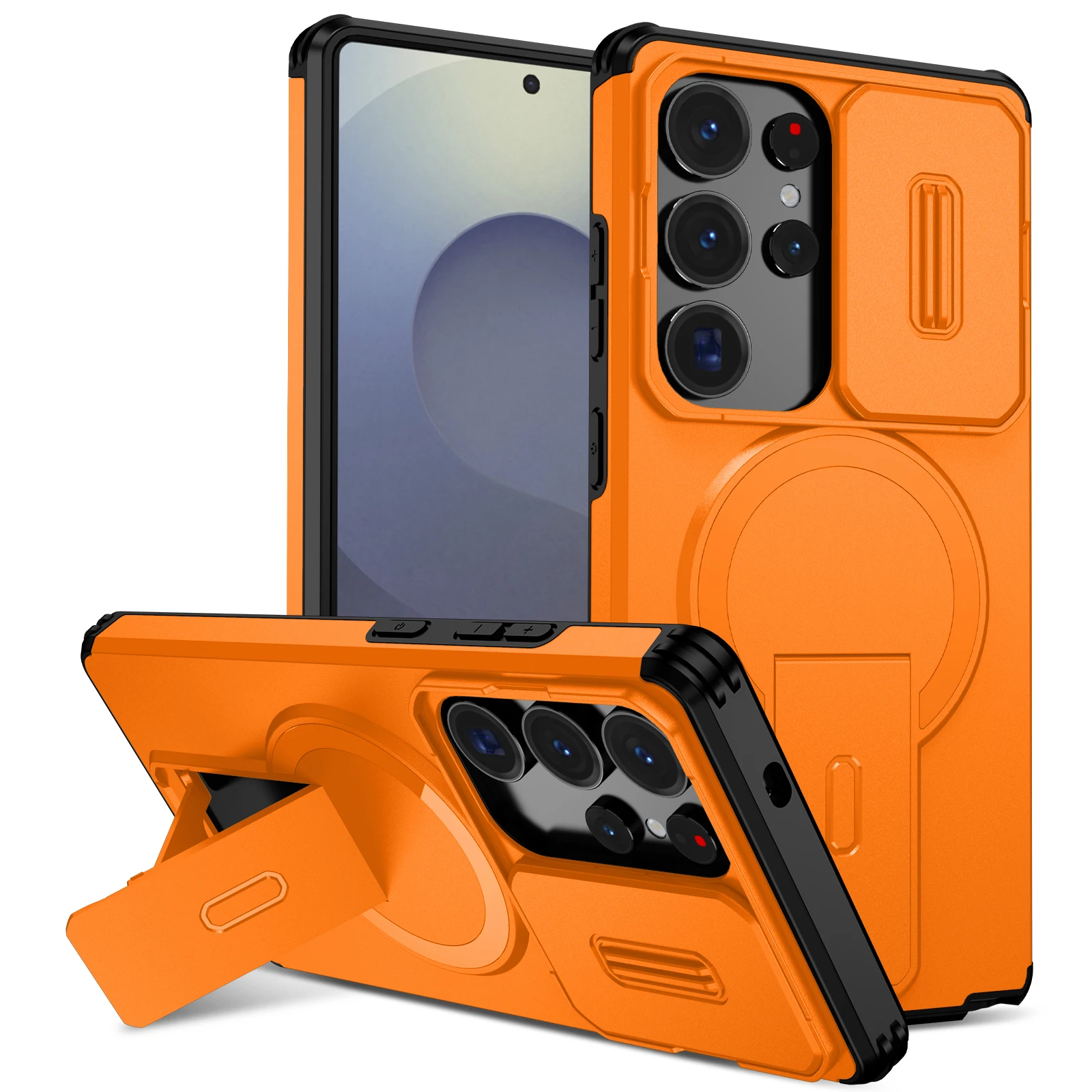 MagSafe Magnetic Shockproof Protective Kickstand Case with Camera Control Cover