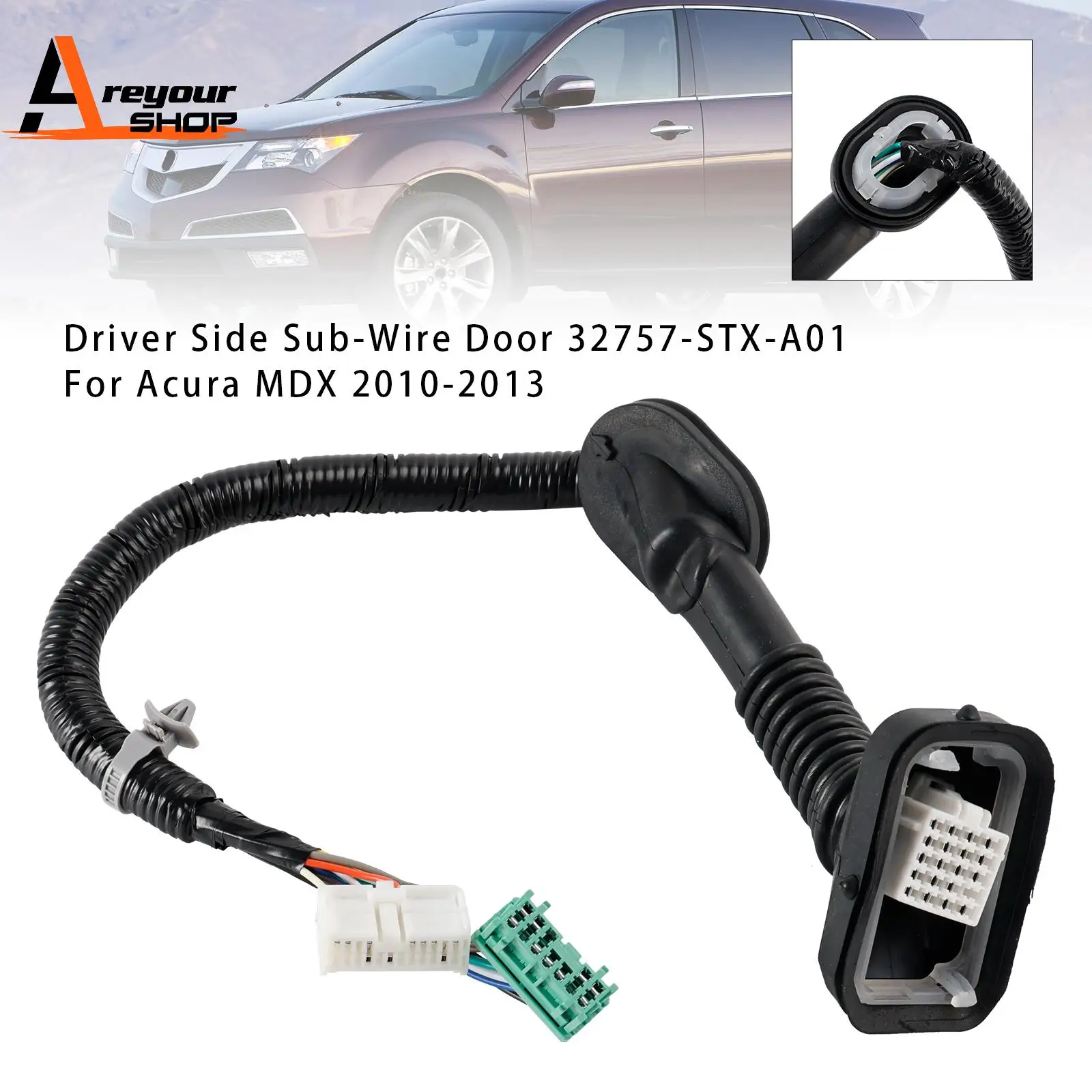 Front Left Driver Side Door Wire Harness 32757-STX-A00 For 2007-2009 Acura MDX 3.7L V6