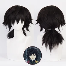 

Anime Demon Slayer Kimetsu No Yaiba - Tomioka Giyuu Cosplay Wig Black Short Heat Resistant Hair Anime Cosplay Costume Wigs