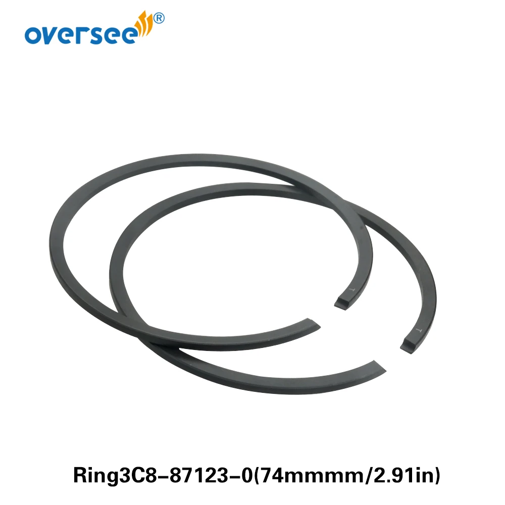 

3C8-87123-0 Piston Ring Set 68mm STD For Tohatsu Outboard Parts 40HP 50HP 2 Stroke 3C8871230M 3C8-87123